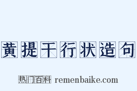 黄提干行状造句是什么意思的图片